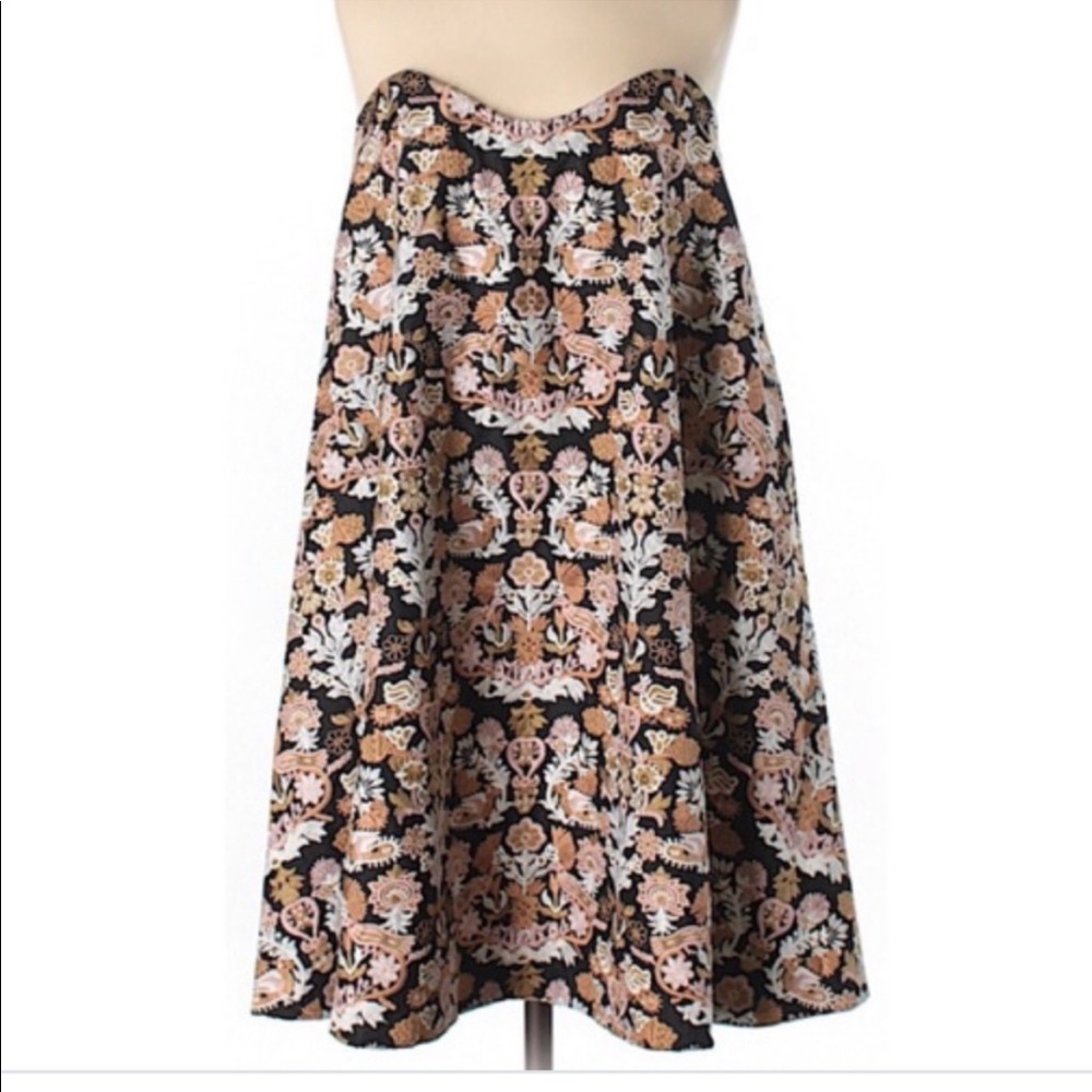 Caroline Costas size S embroidered bustier dress size